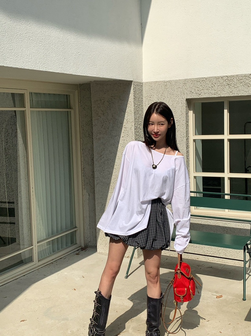 REVE CITE-L東大門代購女裝新品職業25春夏休閑推薦長袖T恤REVE CITE-L長袖T恤圖色3