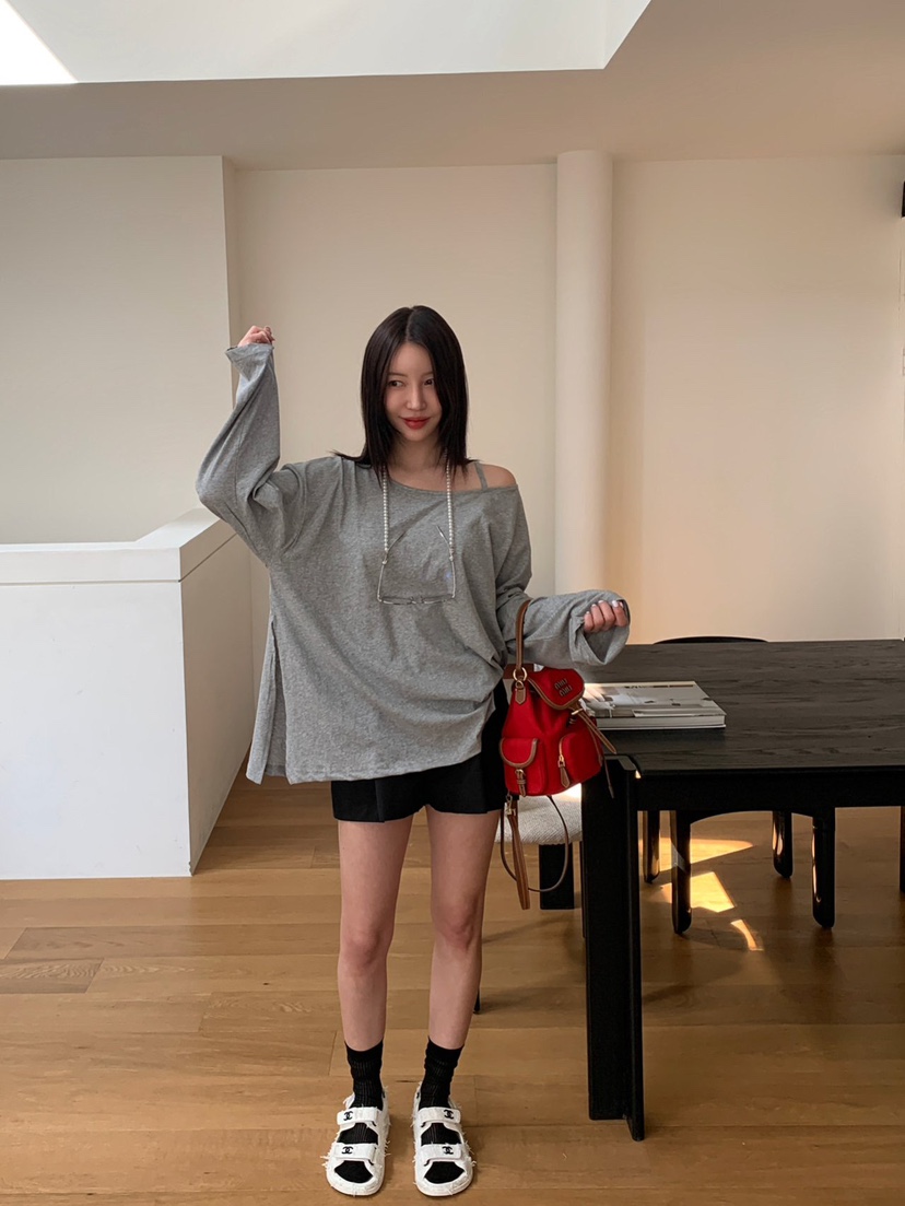 REVE CITE-L東大門代購女裝新品職業25春夏休閑推薦長袖T恤REVE CITE-L長袖T恤圖色4