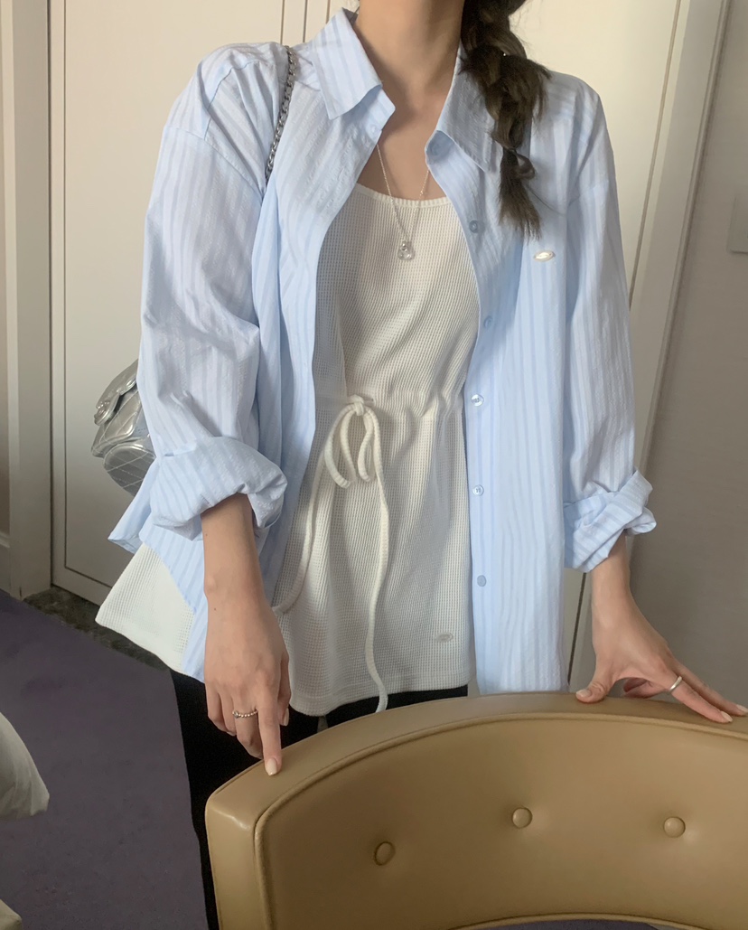 MELLOUNGE-멜라운지-T韓國直郵女士新款休閑推薦襯衫蕾絲衫MELLOUNGE-T襯衫/蕾絲衫