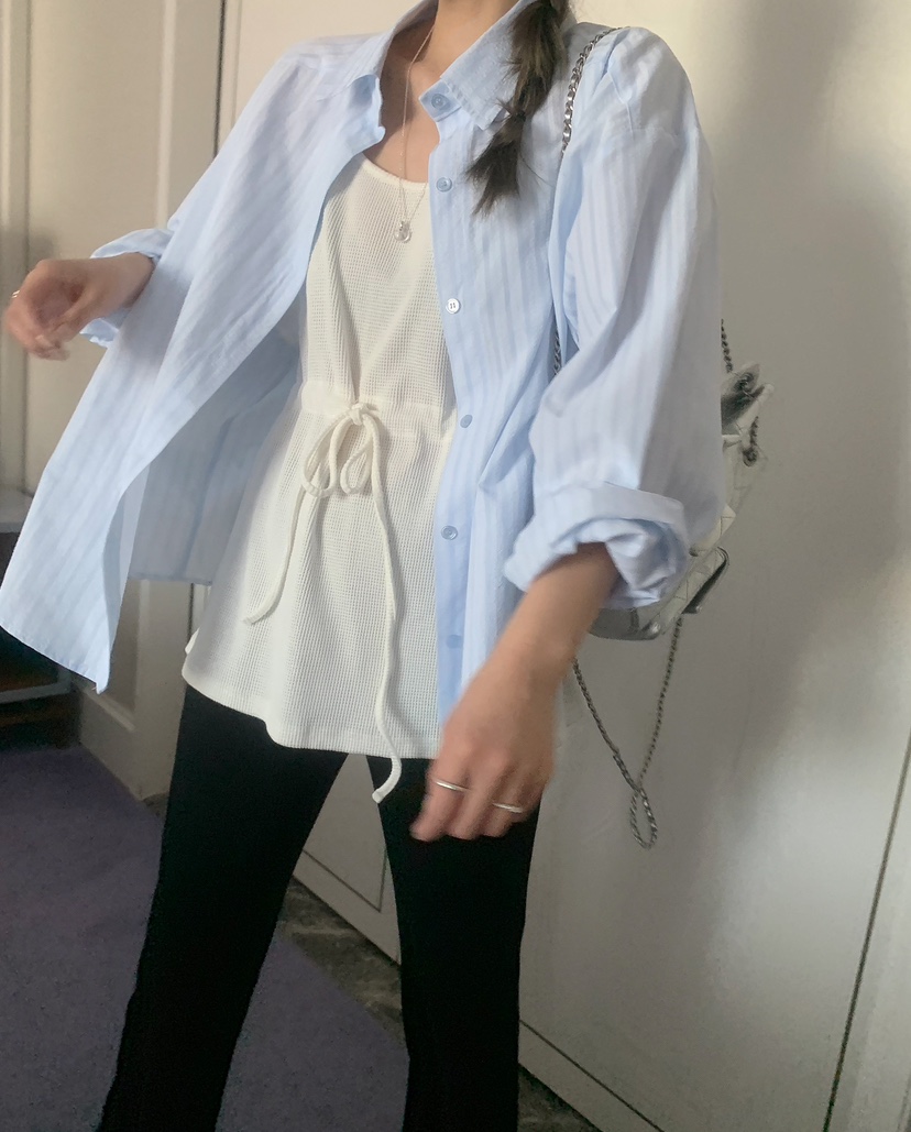MELLOUNGE-멜라운지-T韓國直郵女士新款休閑推薦襯衫蕾絲衫MELLOUNGE-T襯衫/蕾絲衫