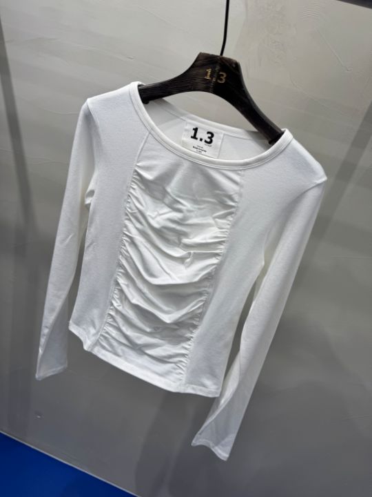 1.3東大門直郵女士新款真品推薦職業25春夏時尚熱賣長袖T恤1.3長袖T恤