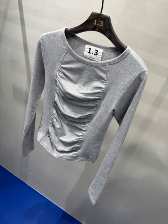 1.3東大門直郵女士新款真品推薦職業25春夏時尚熱賣長袖T恤1.3長袖T恤