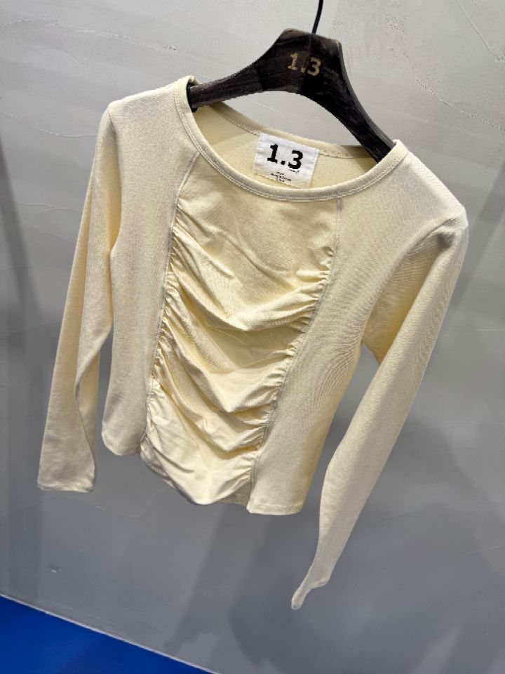 1.3東大門直郵女士新款真品推薦職業25春夏時尚熱賣長袖T恤1.3長袖T恤