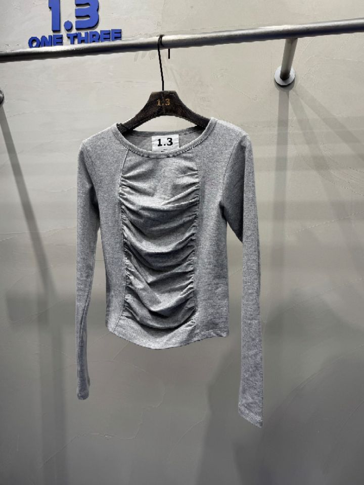 1.3東大門直郵女士新款真品推薦職業25春夏時尚熱賣長袖T恤1.3長袖T恤