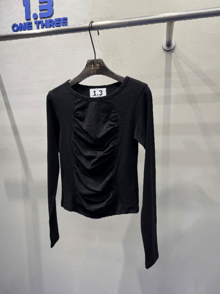 1.3東大門直郵女士新款真品推薦職業25春夏時尚熱賣長袖T恤1.3長袖T恤