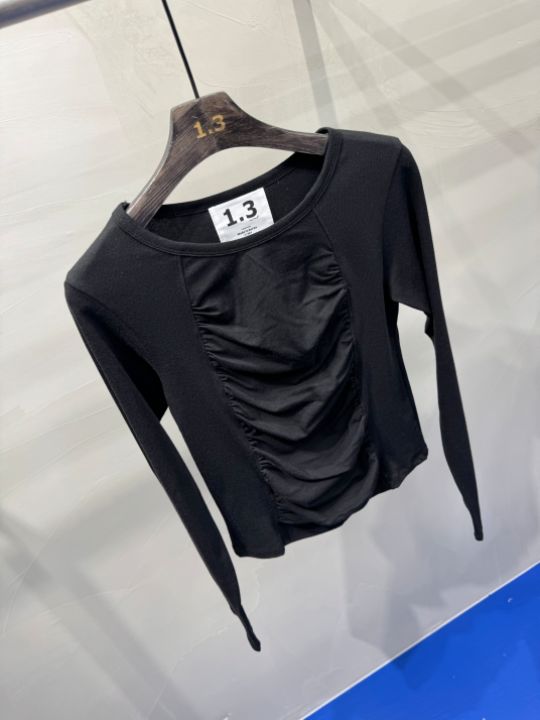 1.3東大門直郵女士新款真品推薦職業25春夏時尚熱賣長袖T恤1.3長袖T恤