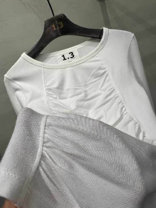 1.3東大門直郵女士新款真品推薦職業25春夏時尚熱賣長袖T恤1.3長袖T恤