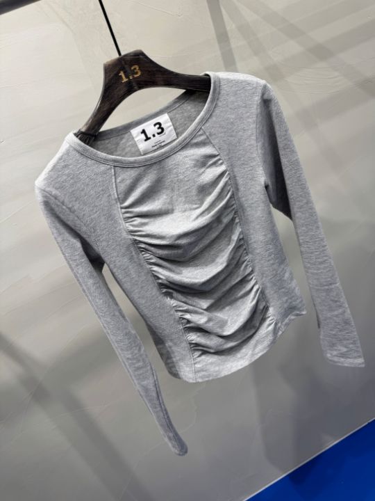 1.3東大門直郵女士新款真品推薦職業25春夏時尚熱賣長袖T恤1.3長袖T恤