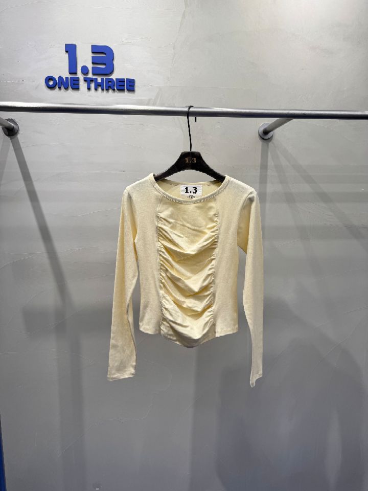 1.3東大門直郵女士新款真品推薦職業25春夏時尚熱賣長袖T恤1.3長袖T恤圖色1