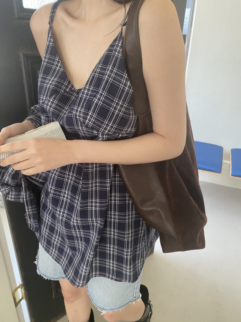 N BROWN韓國直郵女裝新品熱賣真品時尚25春夏職業吊帶背心N BROWN吊帶/背心