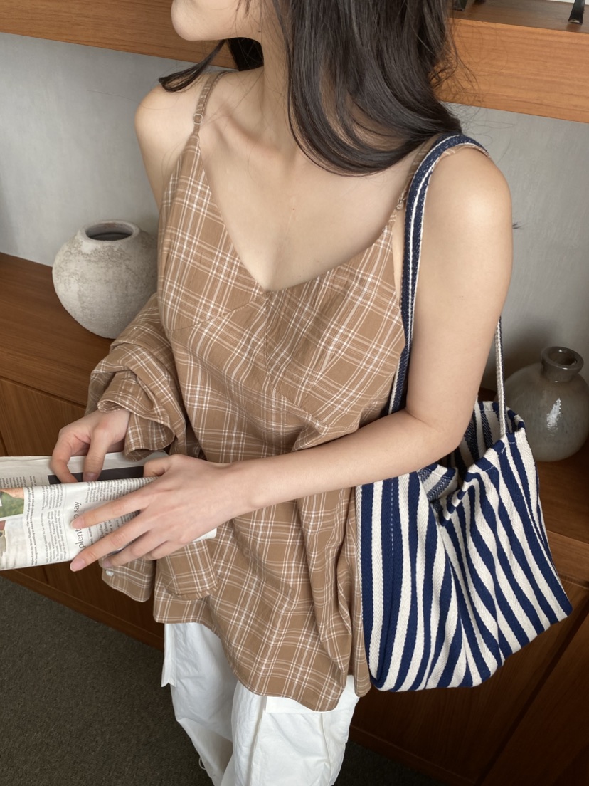 N BROWN韓國直郵女裝新品熱賣真品時尚25春夏職業吊帶背心N BROWN吊帶/背心
