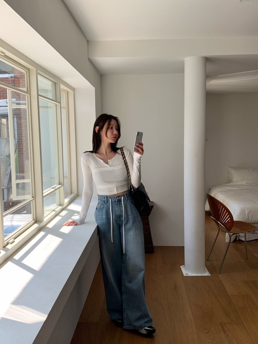 REVE CITE-L韓國代購女士新款休閑熱賣推薦人氣真品牛仔褲REVE CITE-L牛仔褲