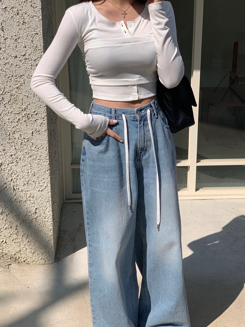 REVE CITE-L韓國代購女士新款休閑熱賣推薦人氣真品牛仔褲REVE CITE-L牛仔褲