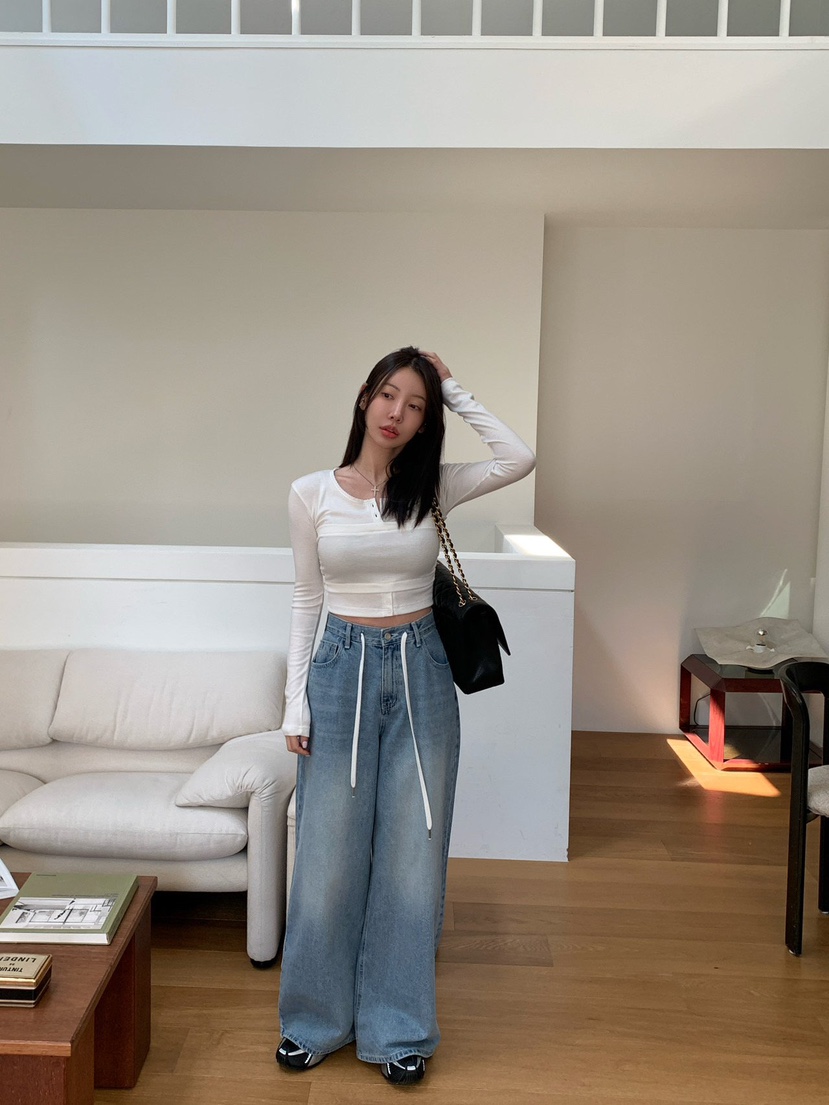 REVE CITE-L韓國代購女士新款休閑熱賣推薦人氣真品牛仔褲REVE CITE-L牛仔褲