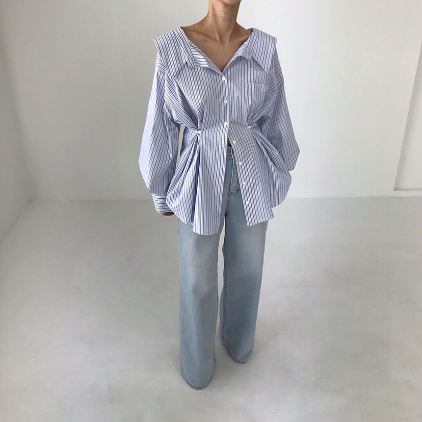 2TWO MOON東大門代購女士新款休閑熱賣人氣襯衫蕾絲衫寬松2TWO MOON襯衫/蕾絲衫