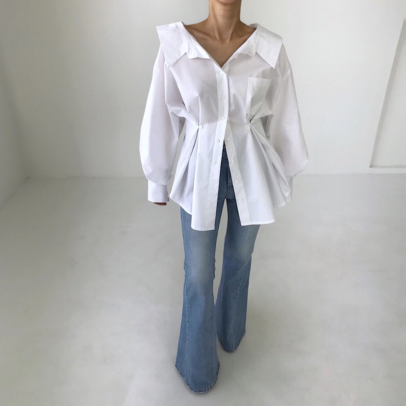 2TWO MOON東大門代購女士新款休閑熱賣人氣襯衫蕾絲衫寬松2TWO MOON襯衫/蕾絲衫