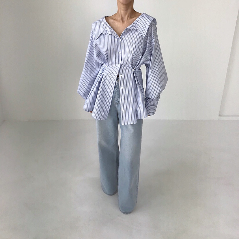 2TWO MOON東大門代購女士新款休閑熱賣人氣襯衫蕾絲衫寬松2TWO MOON襯衫/蕾絲衫圖色1