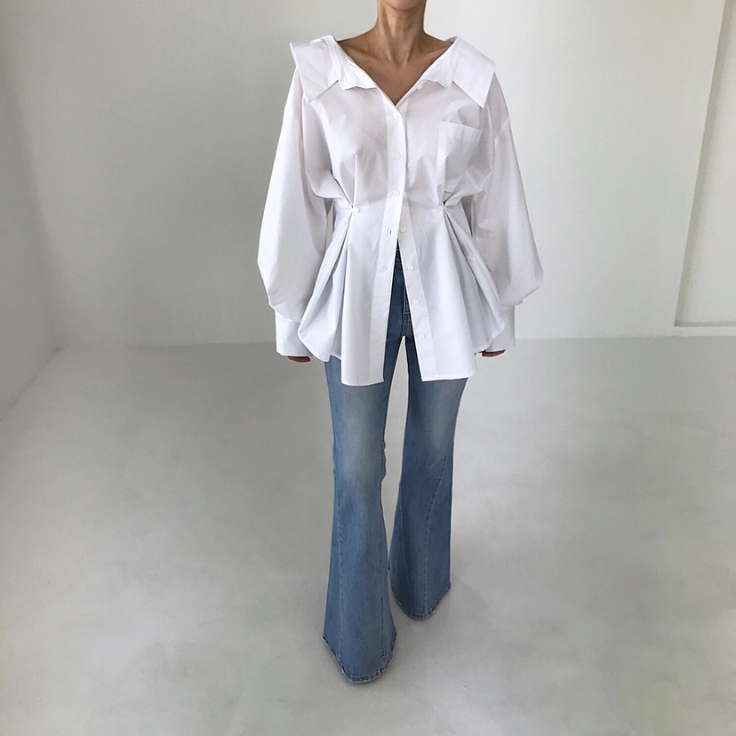 2TWO MOON東大門代購女士新款休閑熱賣人氣襯衫蕾絲衫寬松2TWO MOON襯衫/蕾絲衫圖色2