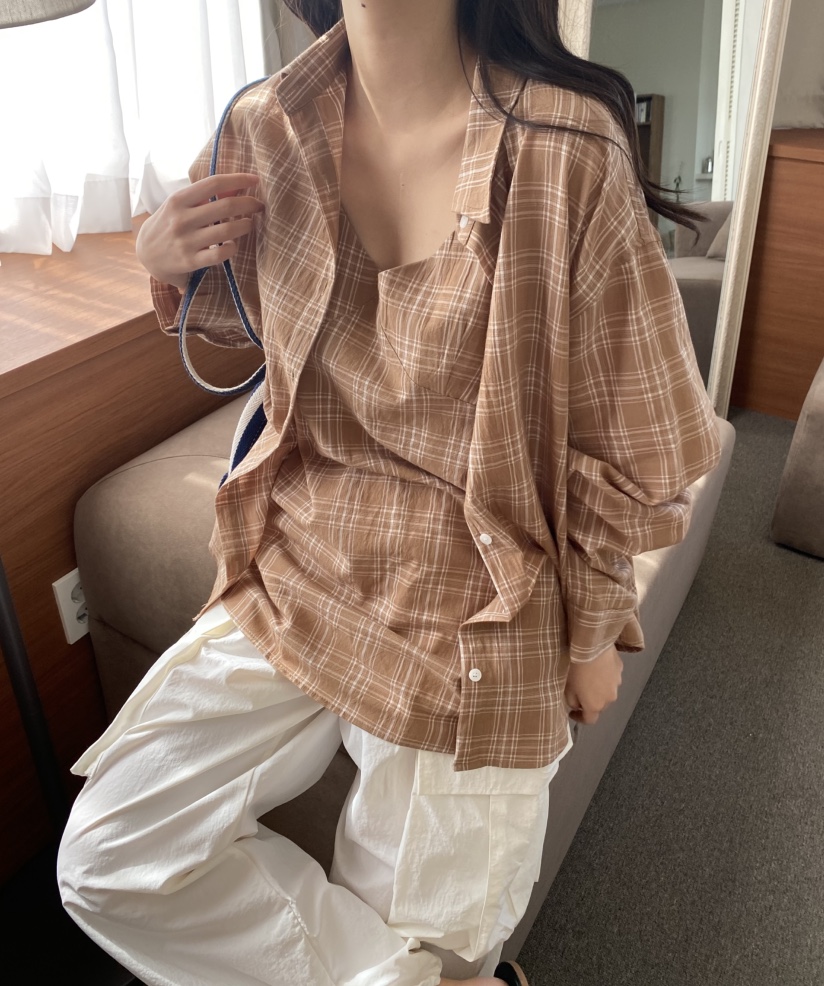 N BROWN韓國直郵女士新品時尚熱賣推薦襯衫蕾絲衫不含內搭N BROWN襯衫/蕾絲衫圖色3