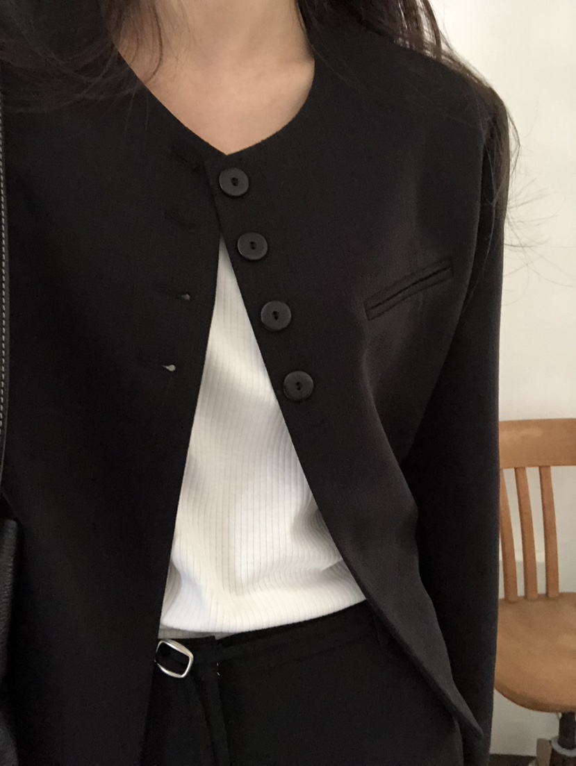 空東大門實拍女裝新品時尚休閑25春夏推薦熱賣職業真品夾克NOTICE夾克
