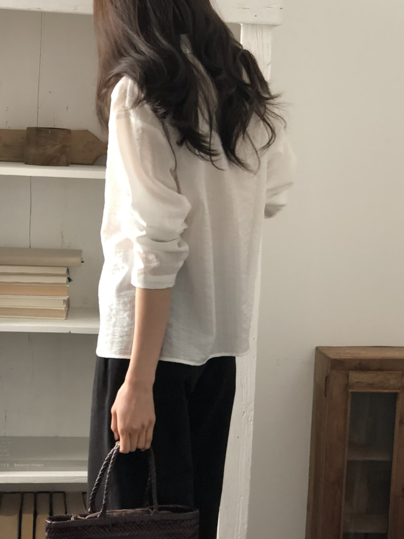空韓國直郵女士新品25春夏推薦職業時尚熱賣休閑襯衫蕾絲衫NOTICE襯衫/蕾絲衫