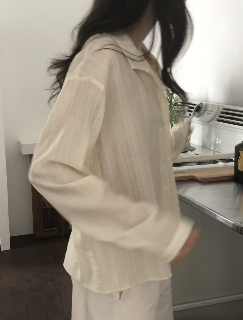空韓國直郵女士新品25春夏推薦職業時尚熱賣休閑襯衫蕾絲衫NOTICE襯衫/蕾絲衫