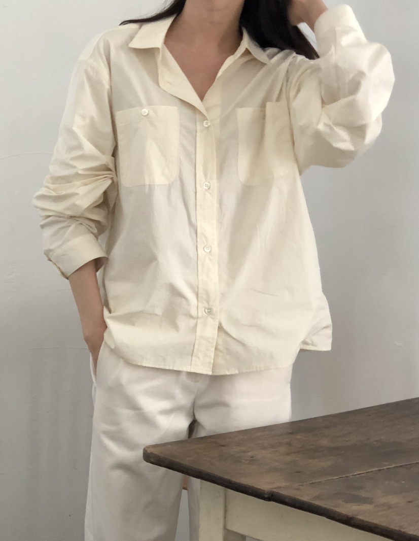 空東大門直郵女士新品時尚真品推薦職業25春夏襯衫蕾絲衫口袋NOTICE襯衫/蕾絲衫