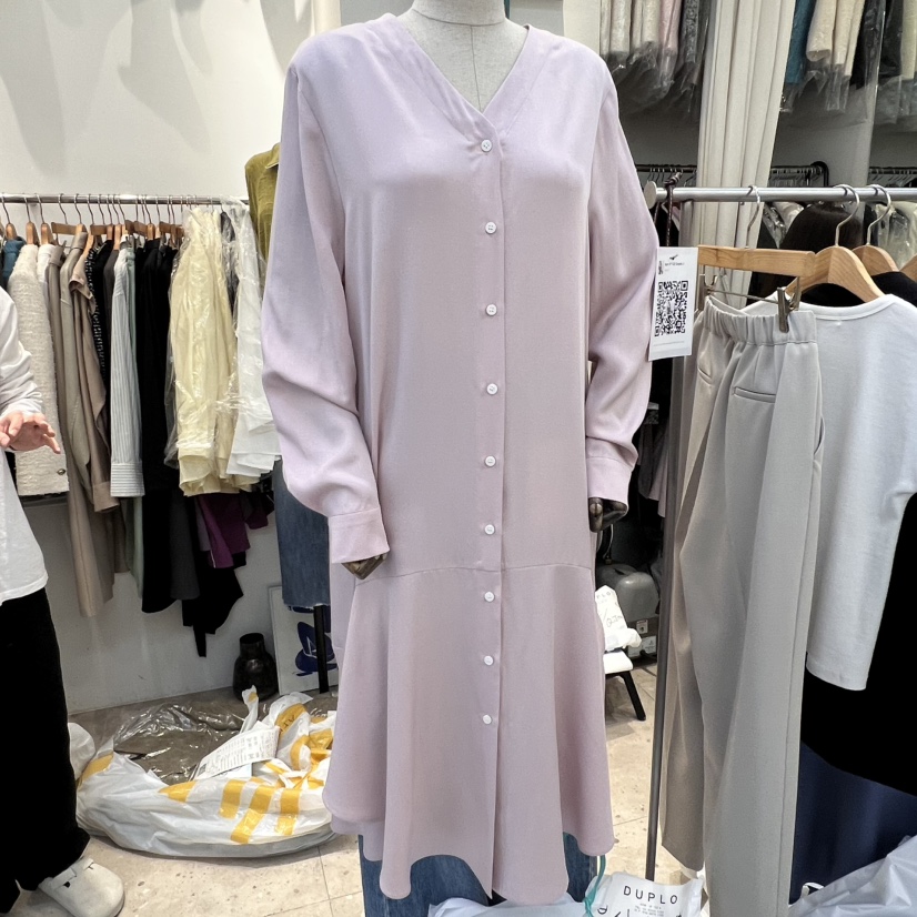 DUPLO韓國代購女士新品真品人氣職業熱賣推薦時尚連衣裙天絲DUPLO連衣裙圖色1