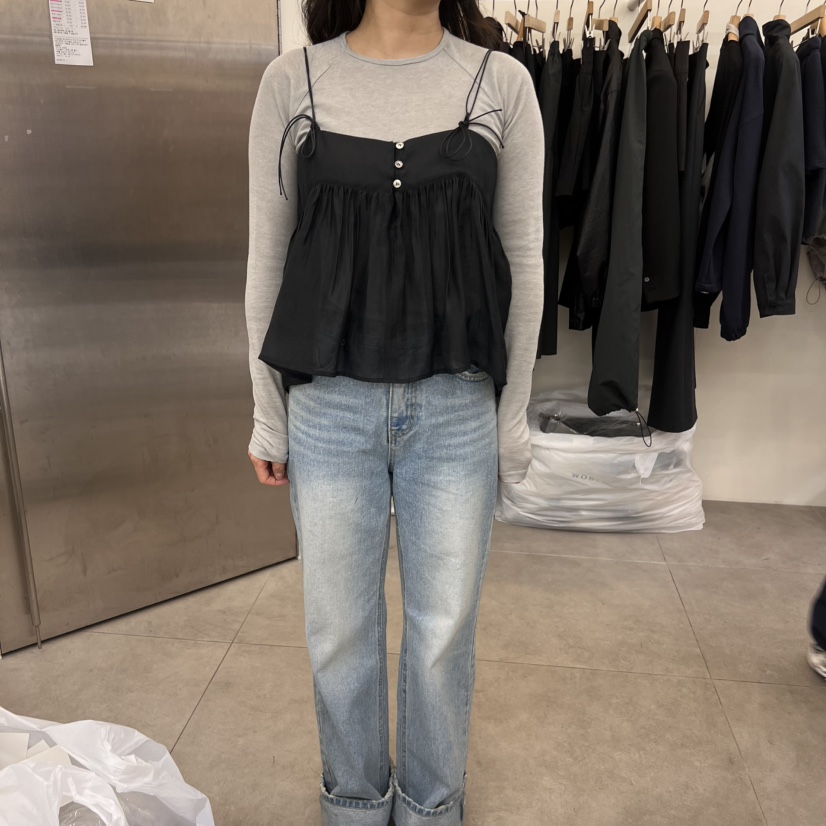 MOIBLE韓國代購女士新款休閑職業時尚吊帶背心不含內搭復古MOIBLE吊帶/背心
