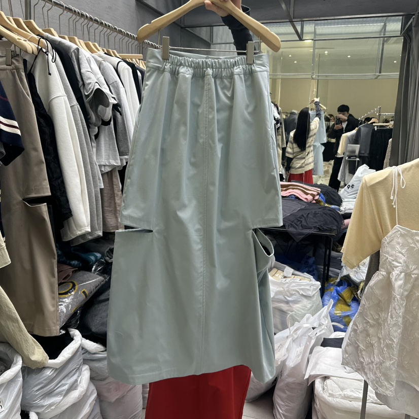 UOOV東大門實拍女士新品真品時尚25春夏人氣職業推薦休閑長裙UOOV長裙