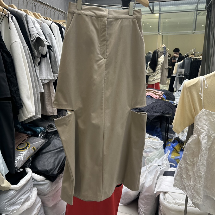 UOOV東大門實拍女士新品真品時尚25春夏人氣職業推薦休閑長裙UOOV長裙圖色2