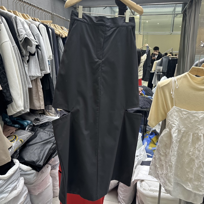 UOOV東大門實拍女士新品真品時尚25春夏人氣職業推薦休閑長裙UOOV長裙圖色3