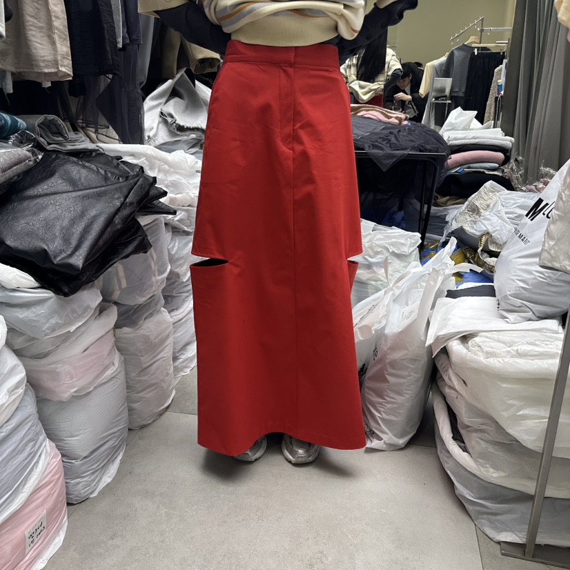 UOOV東大門實拍女士新品真品時尚25春夏人氣職業推薦休閑長裙UOOV長裙圖色4