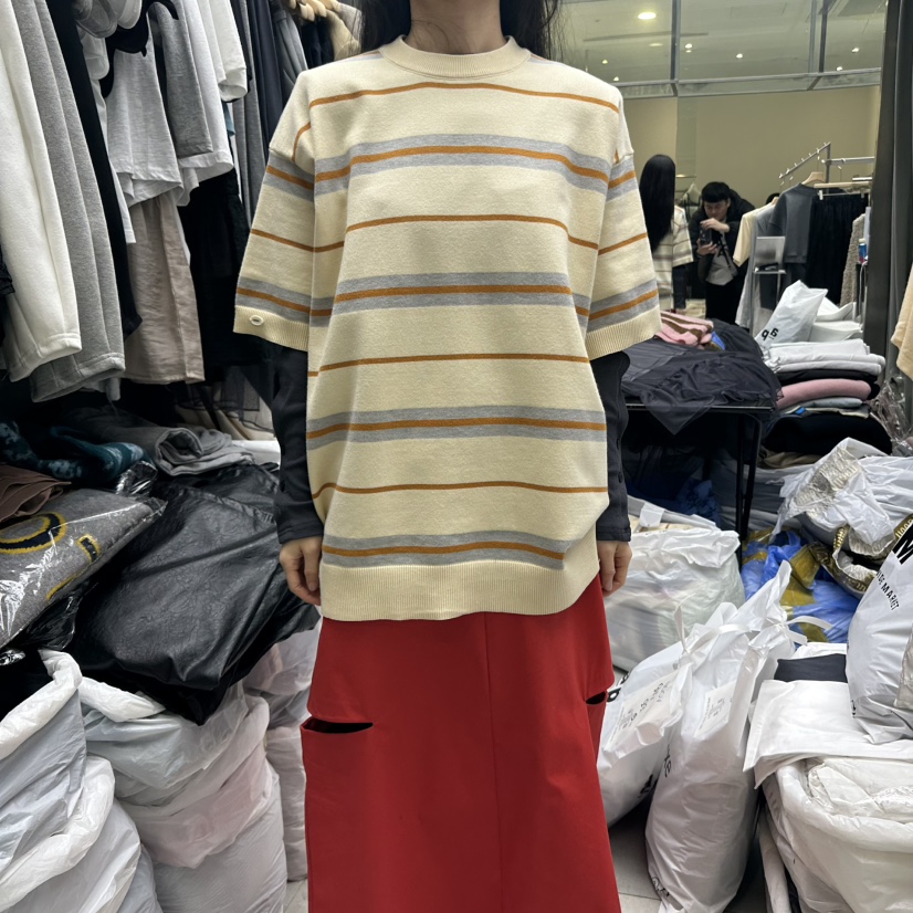 UOOV韓國直郵㊣女裝新品25春夏熱賣推薦人氣休閑職業時尚T恤UOOVT恤圖色4