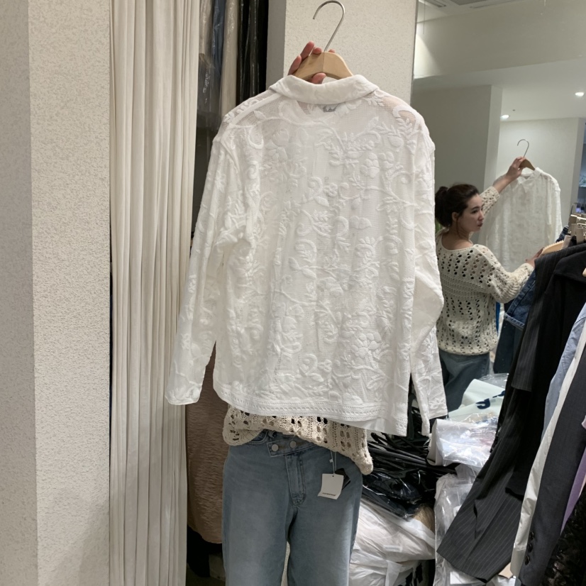 SSEMIENNE韓國㊣直郵東大門代購女裝新品人氣時尚襯衫蕾絲衫SSENIQUE襯衫/蕾絲衫