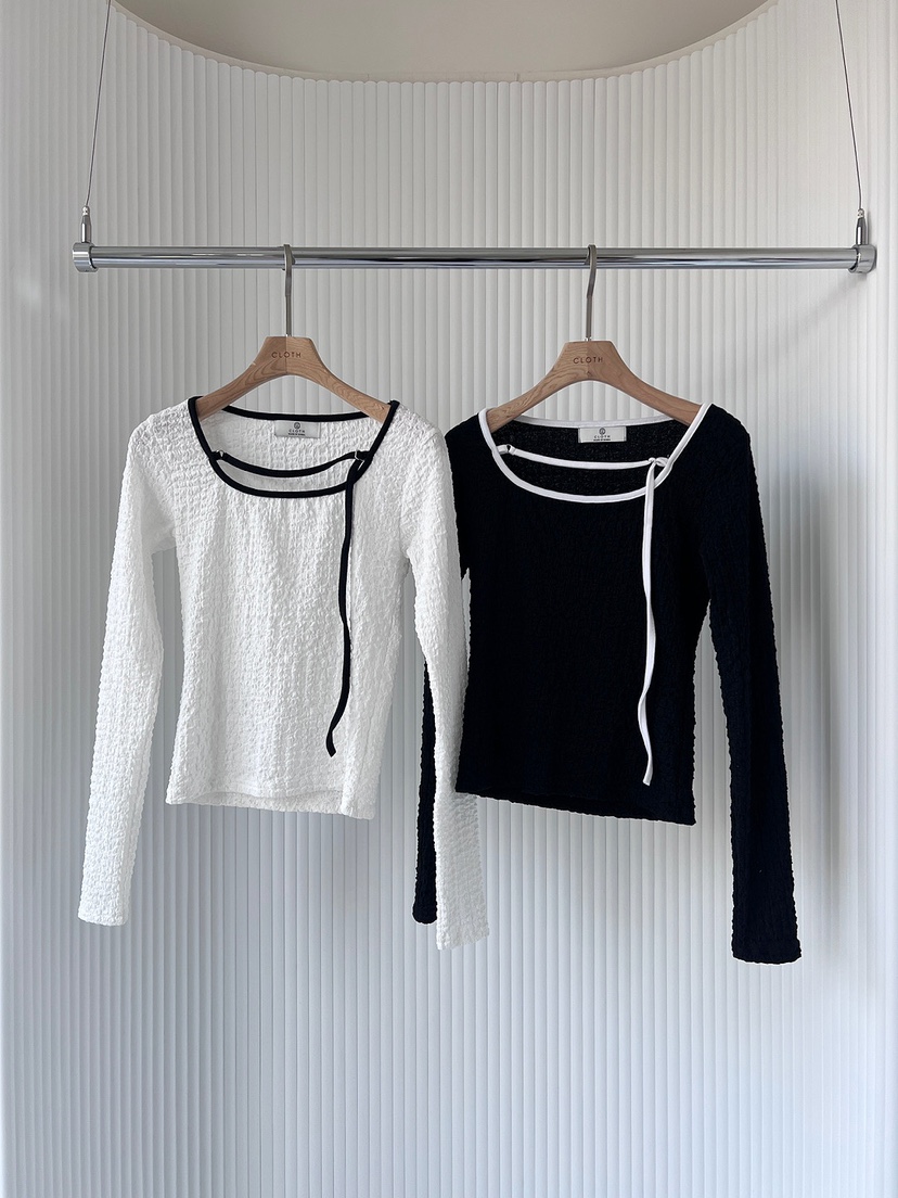 CLOTH韓國㊣直郵東大門代購女裝新款時尚休閑人氣熱賣長袖T恤CLOTH長袖T恤