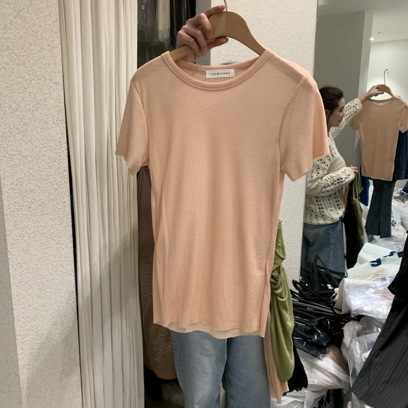 SSEMIENNE韓國㊣直郵東大門代購女裝新品休閑時尚推薦25春夏T恤SSEMIENNET恤圖色2
