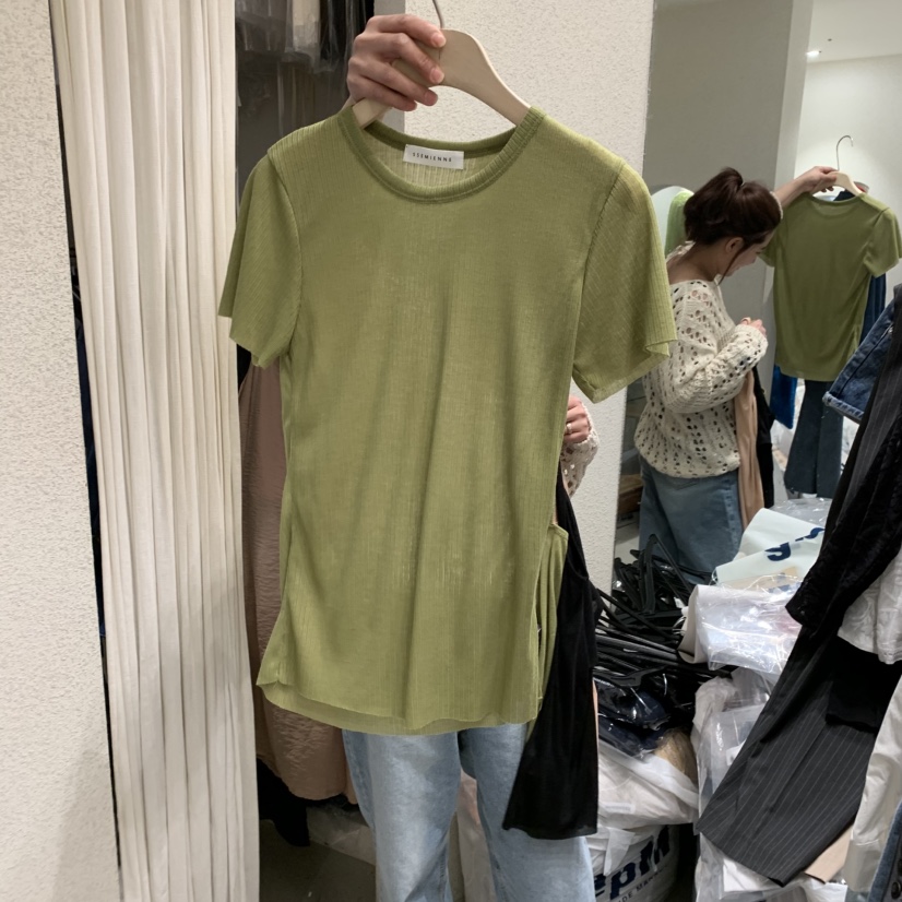 SSEMIENNE韓國㊣直郵東大門代購女裝新品休閑時尚推薦25春夏T恤SSEMIENNET恤圖色3