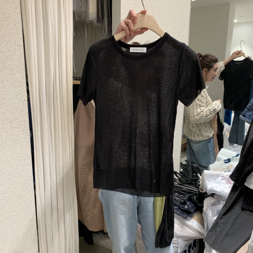 SSEMIENNE韓國㊣直郵東大門代購女裝新品休閑時尚推薦25春夏T恤SSEMIENNET恤圖色4
