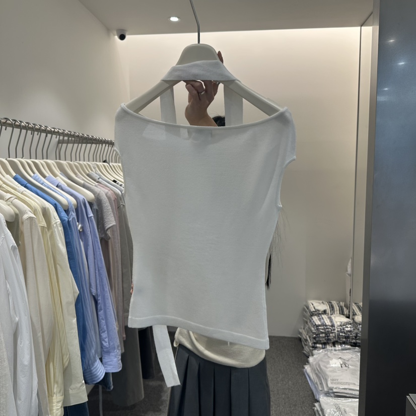 ALTER韓國直郵㊣女裝新品職業熱賣時尚25春夏休閑T恤含脖帶AlterT恤