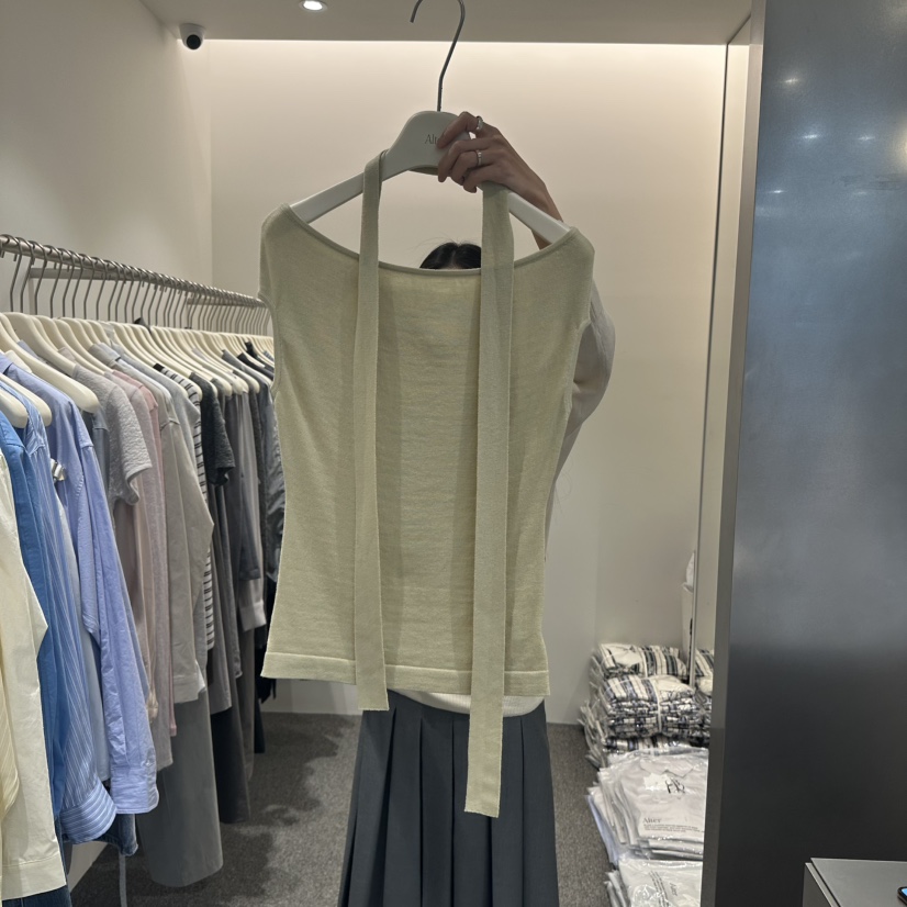 ALTER韓國直郵㊣女裝新品職業熱賣時尚25春夏休閑T恤含脖帶AlterT恤圖色2