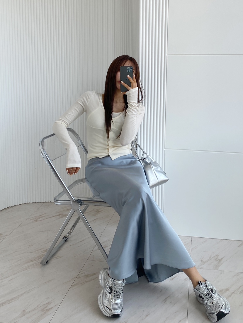 CLOTH韓國㊣直郵東大門代購女裝新款職業25春夏時尚長裙超長CLOTH長裙