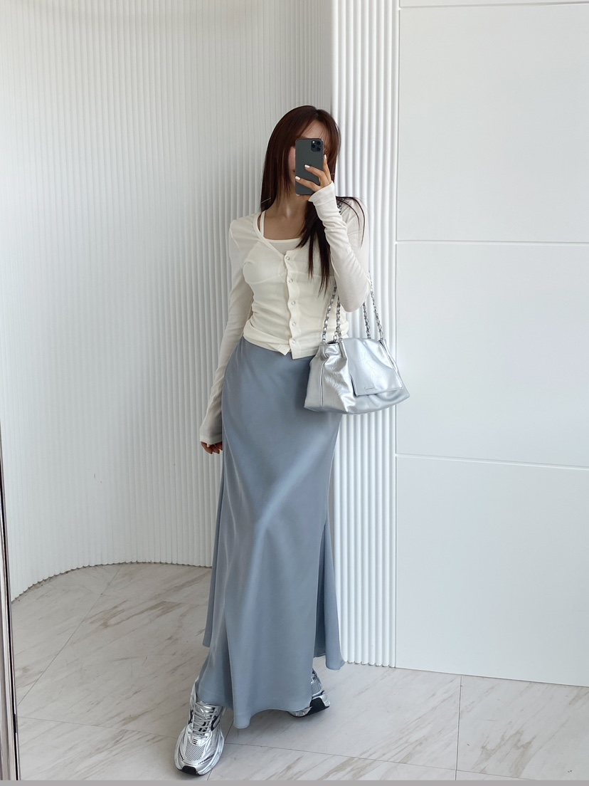 CLOTH韓國㊣直郵東大門代購女裝新款職業25春夏時尚長裙超長CLOTH長裙