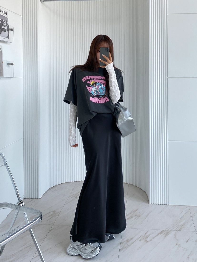 CLOTH韓國㊣直郵東大門代購女裝新款職業25春夏時尚長裙超長CLOTH長裙