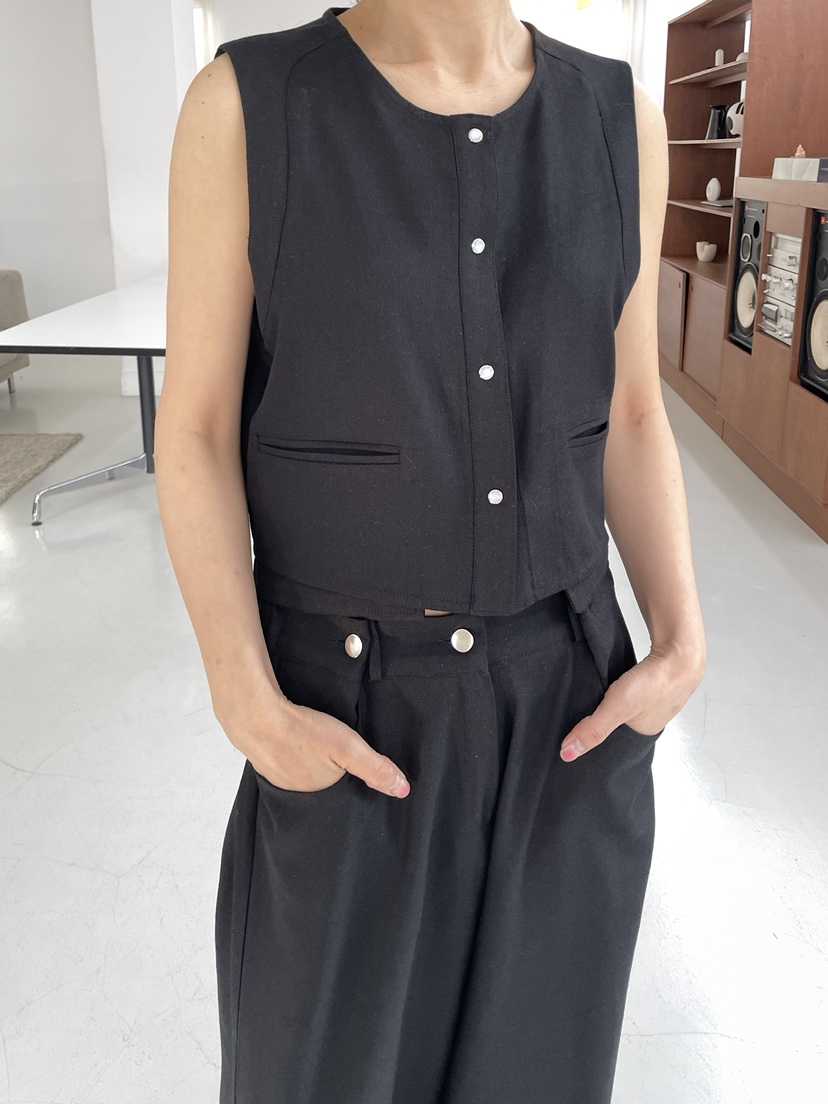 EDITION-P直郵韓國代購㊣女裝新品人氣熱賣休閑時尚25春夏馬甲EDITI_ON馬甲