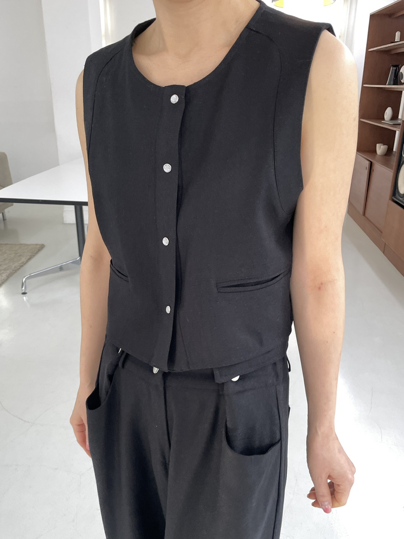 EDITION-P直郵韓國代購㊣女裝新品人氣熱賣休閑時尚25春夏馬甲EDITI_ON馬甲