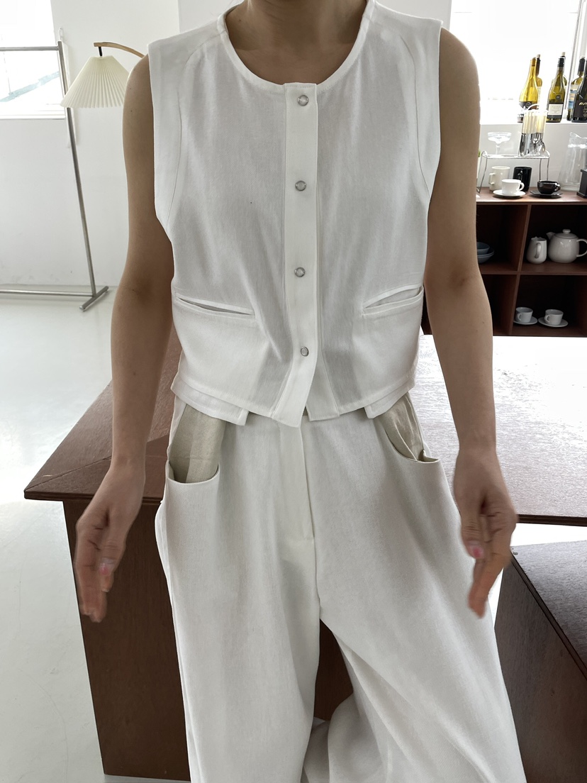 EDITION-P直郵韓國代購㊣女裝新品人氣熱賣休閑時尚25春夏馬甲EDITI_ON馬甲