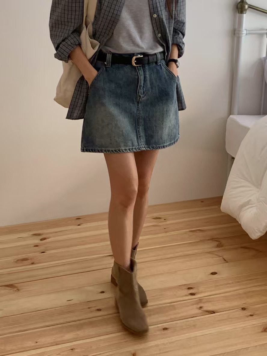LOVEUS韓國㊣直郵東大門代購女裝新款時尚人氣短裙不含腰帶LOVEUS短裙圖色1