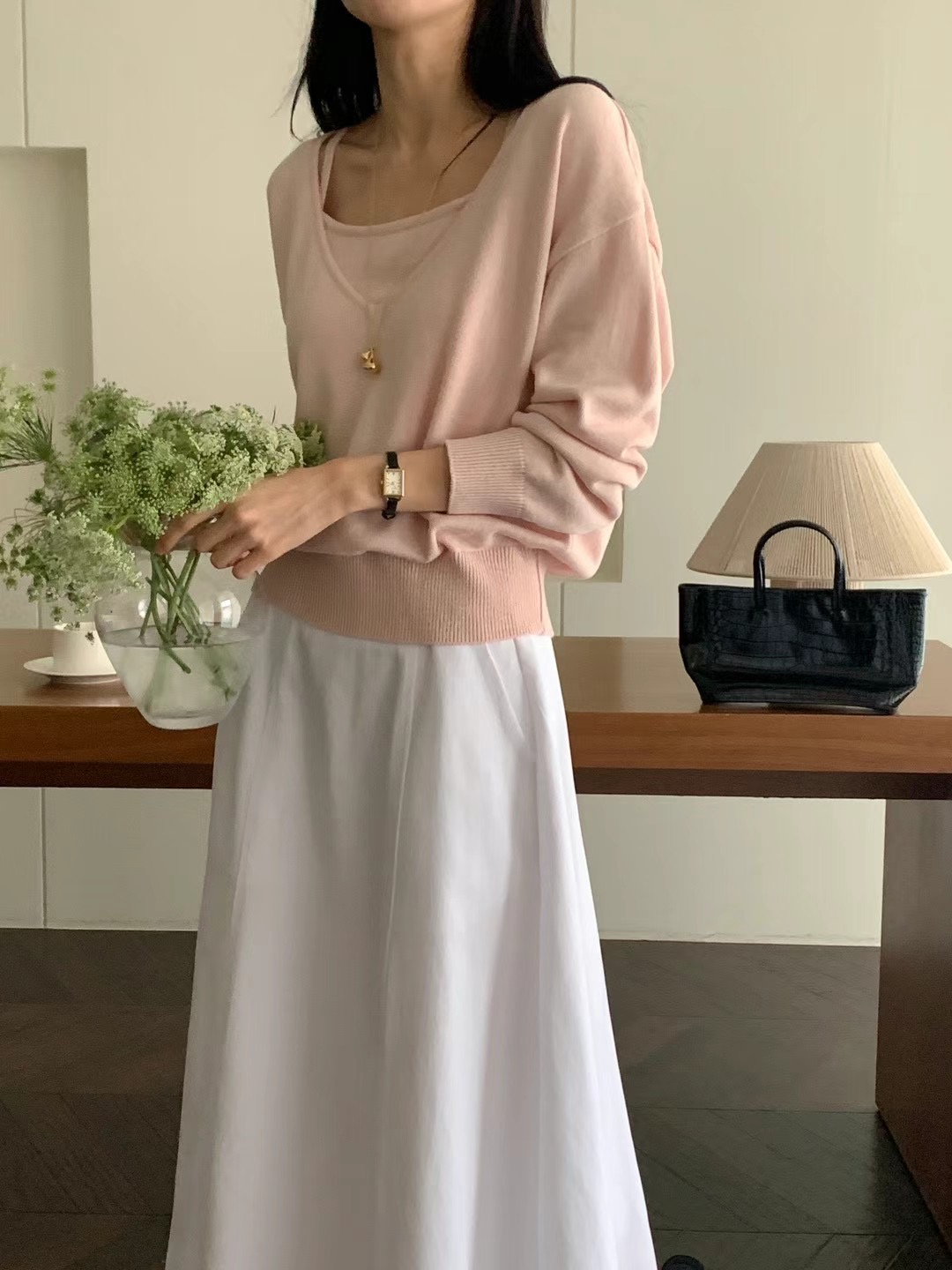 RING OF NOI直郵韓國代購㊣女裝新款時尚休閑職業25春夏針織衫RING OF NOI針織衫