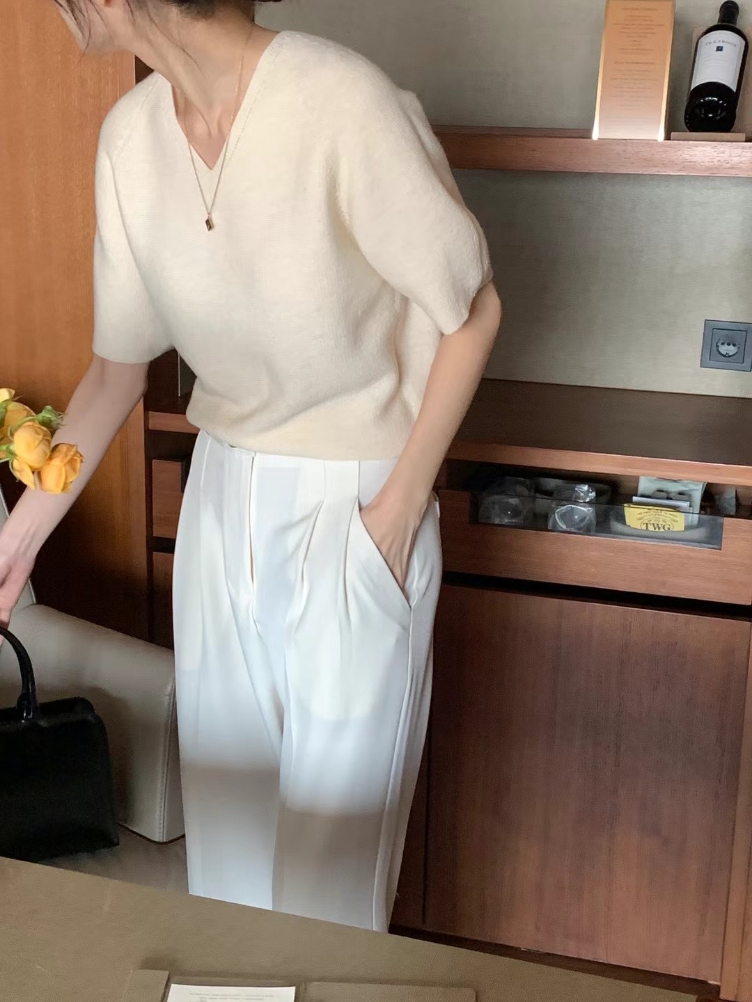 RING OF NOI韓國直郵㊣女裝新品休閑熱賣人氣推薦職業針織衫RING OF NOI針織衫